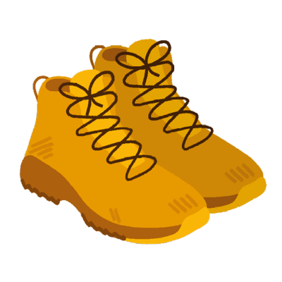 Illustration of hiking shoes