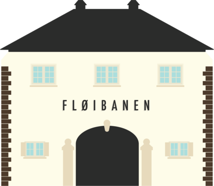 Utenfor Fløibanens nedre stasjon. Illustrasjon. 