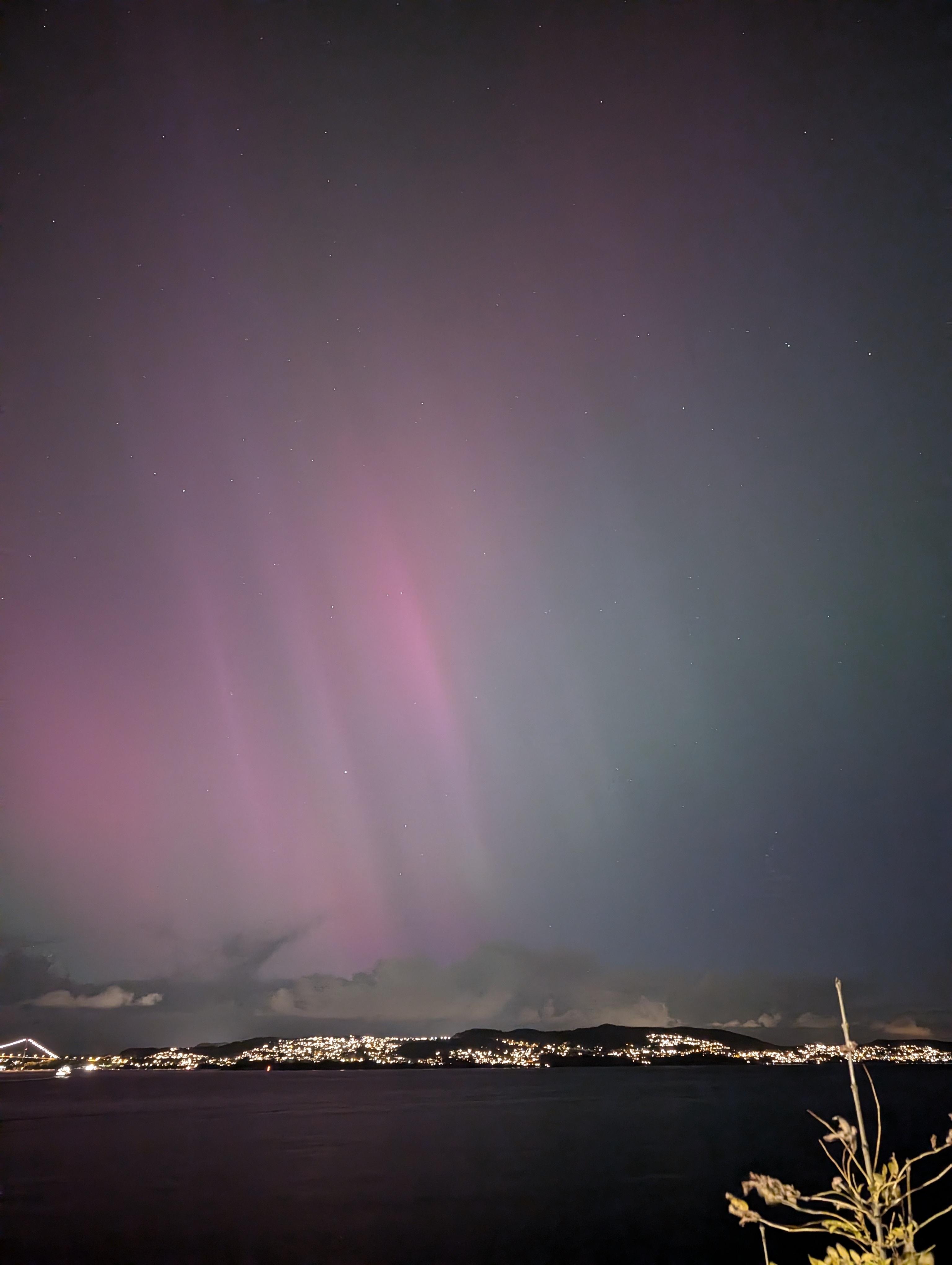 Northern lights over Bergen.