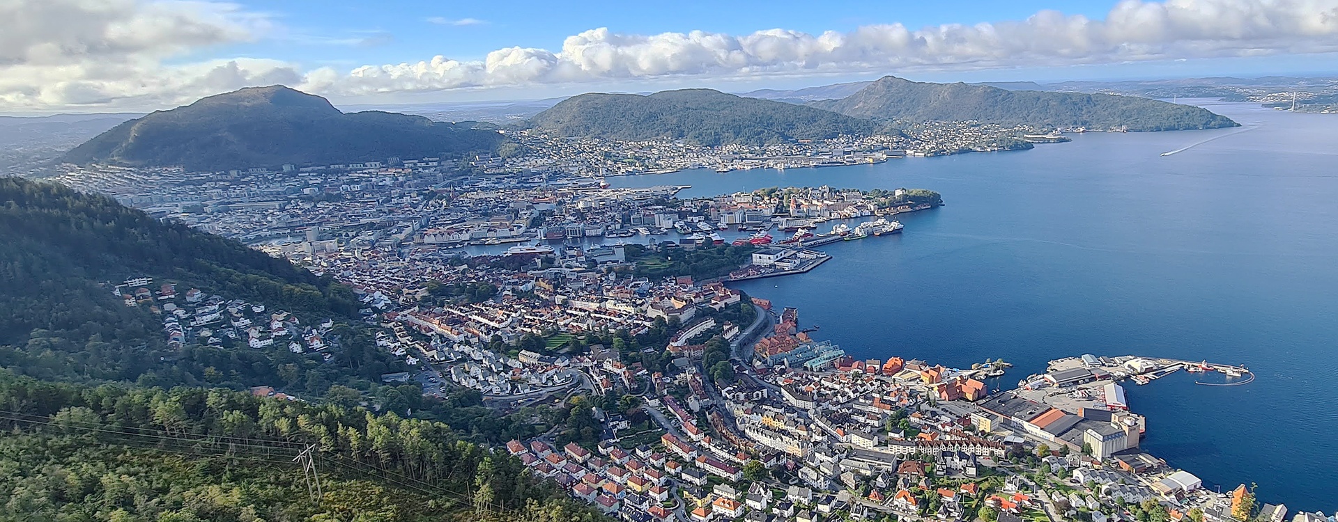 View towards the city from the top of Stoltzekleiven. Photo
