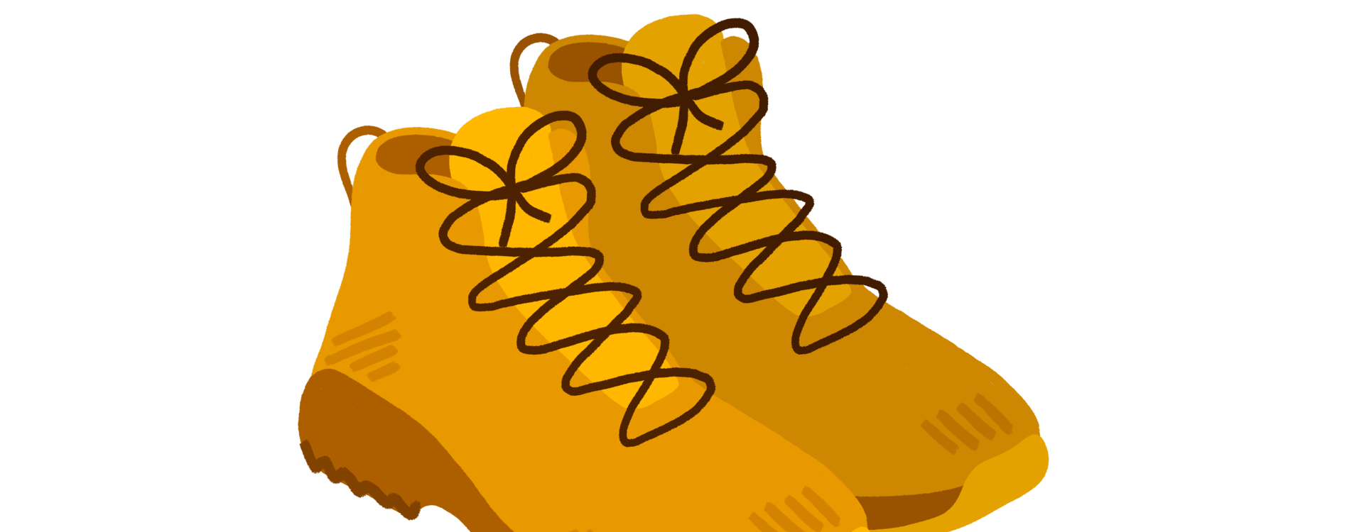 Hiking shoes. Illustration