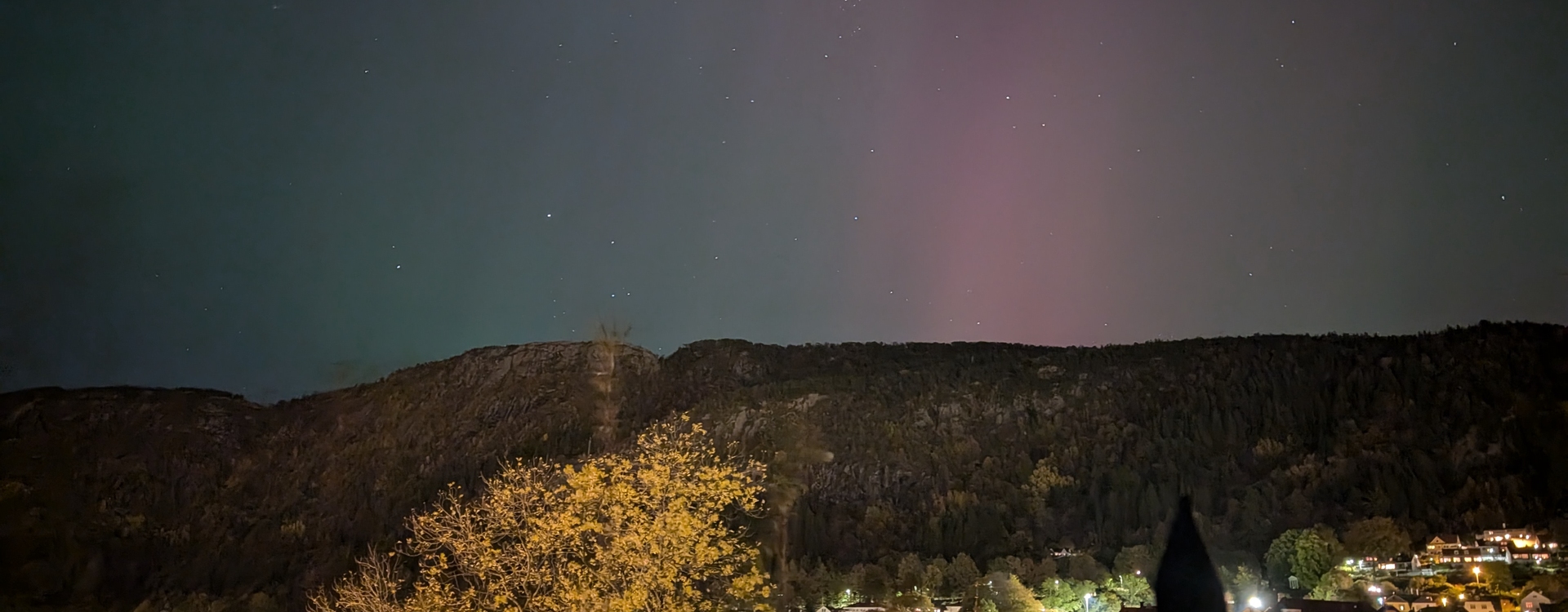 Norhern light over Bergen.