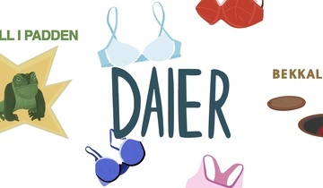 Illustration showing different words used in Bergen.