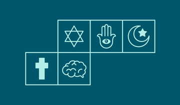 Religion, filosofi og teologi illustrasjon