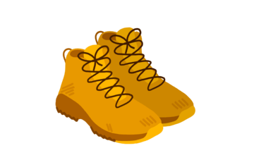 Hiking shoes. Illustration